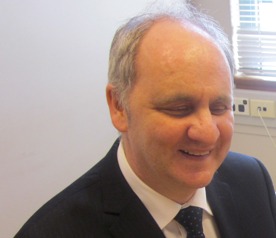 Neil Jarvis smiling during a demonstration session